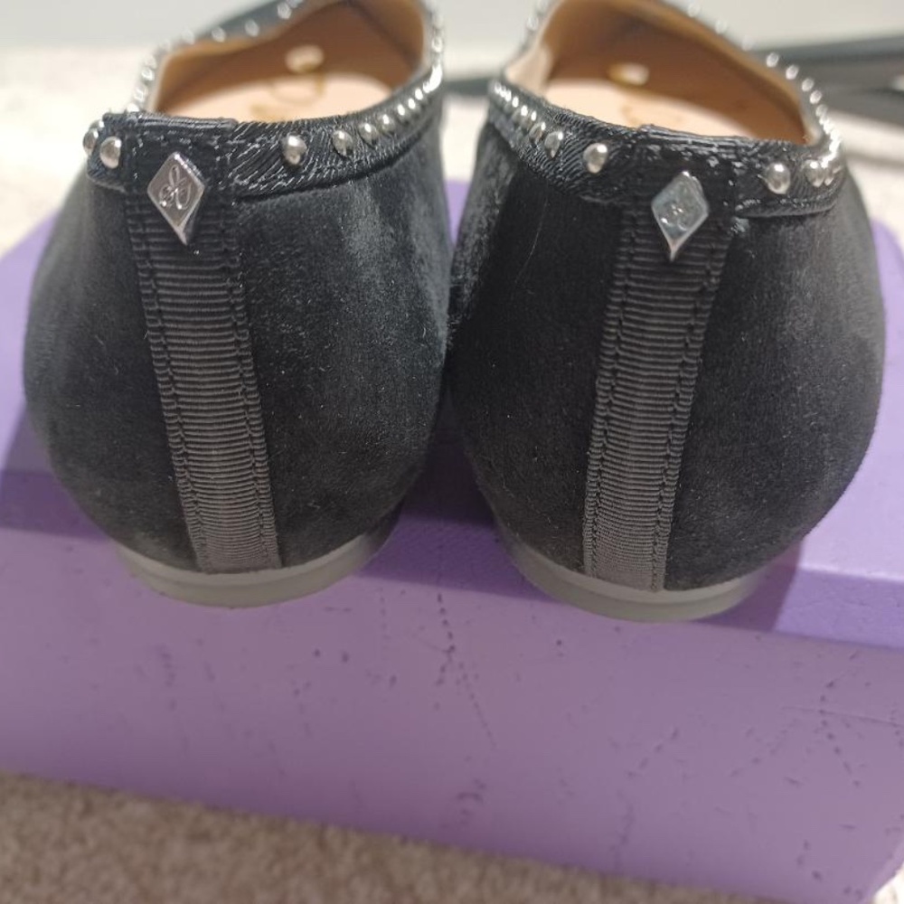 SAM EDELMAN 'Rini' Studded Suede Pointed Toe Flats - Picture 5 of 7
